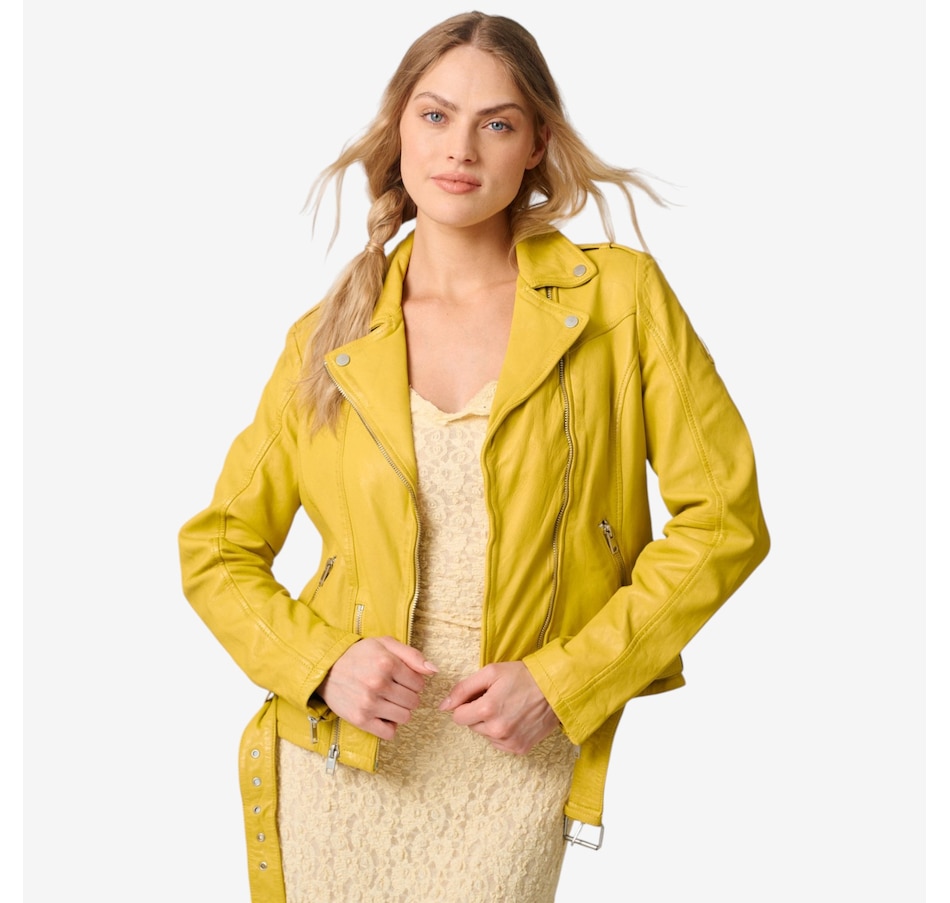 Image 122078_AMBHZ.jpg, Product 122-078 / Price $358.00, Mauritius Wild Leather Jacket with Zip Off Belt from Mauritius on TSC.ca's Fashion department