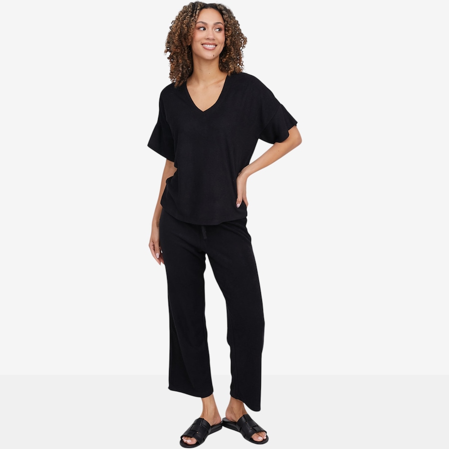 Image 122089_BLK.jpg, Product 122-089 / Price $39.33, N Natori Terry Lounge V-Neck Top and Pant Set from N Natori on TSC.ca's Fashion department