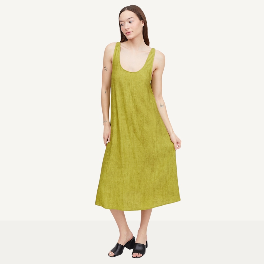 Image 122090_OLI.jpg, Product 122-090 / Price $39.33, N Natori Terra Foil Crinkle Scoop Neck Dress from N Natori on TSC.ca's Fashion department