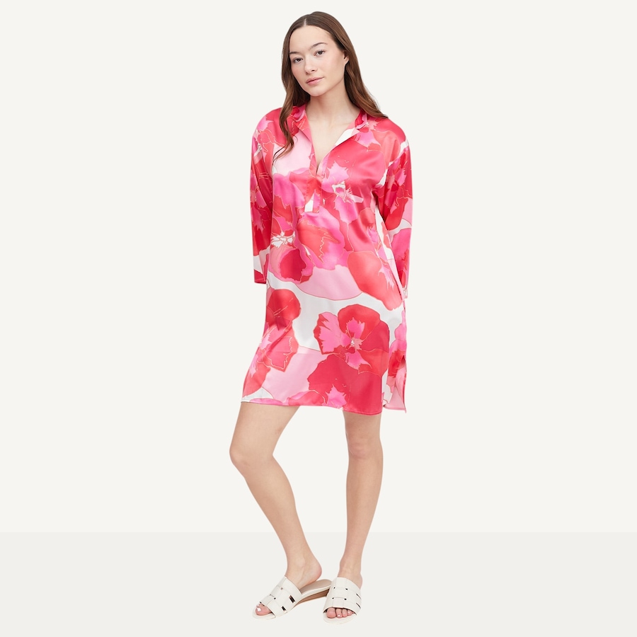 Image 122094_PNK.jpg, Product 122-094 / Price $59.88, N Natori Floria Printed Silky Satin Sleepshirt from N Natori on TSC.ca's Fashion department