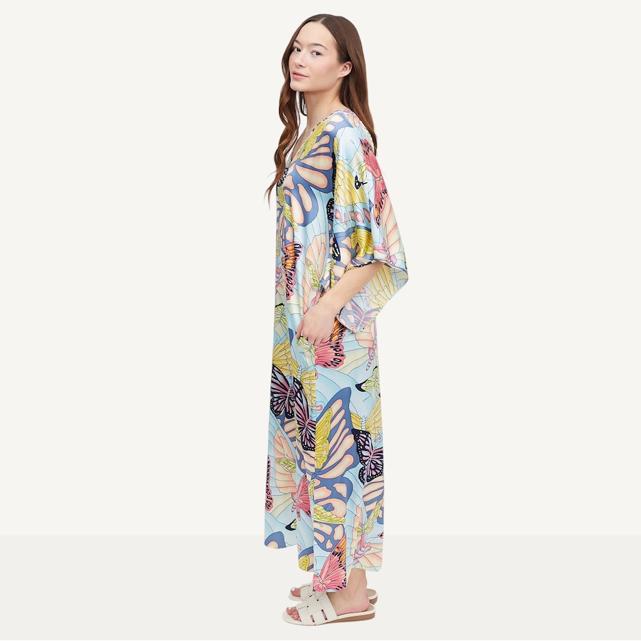 Image 122098_ALTMORE2.jpg, Product 122-098 / Price $74.88, N Natori Papillon Printed Silky Satin Butterfly Caftan from N Natori on TSC.ca's Fashion department