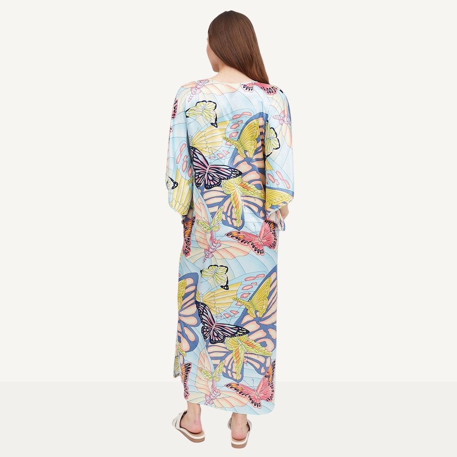 Image 122098_ALTMORE3.jpg, Product 122-098 / Price $74.88, N Natori Papillon Printed Silky Satin Butterfly Caftan from N Natori on TSC.ca's Fashion department