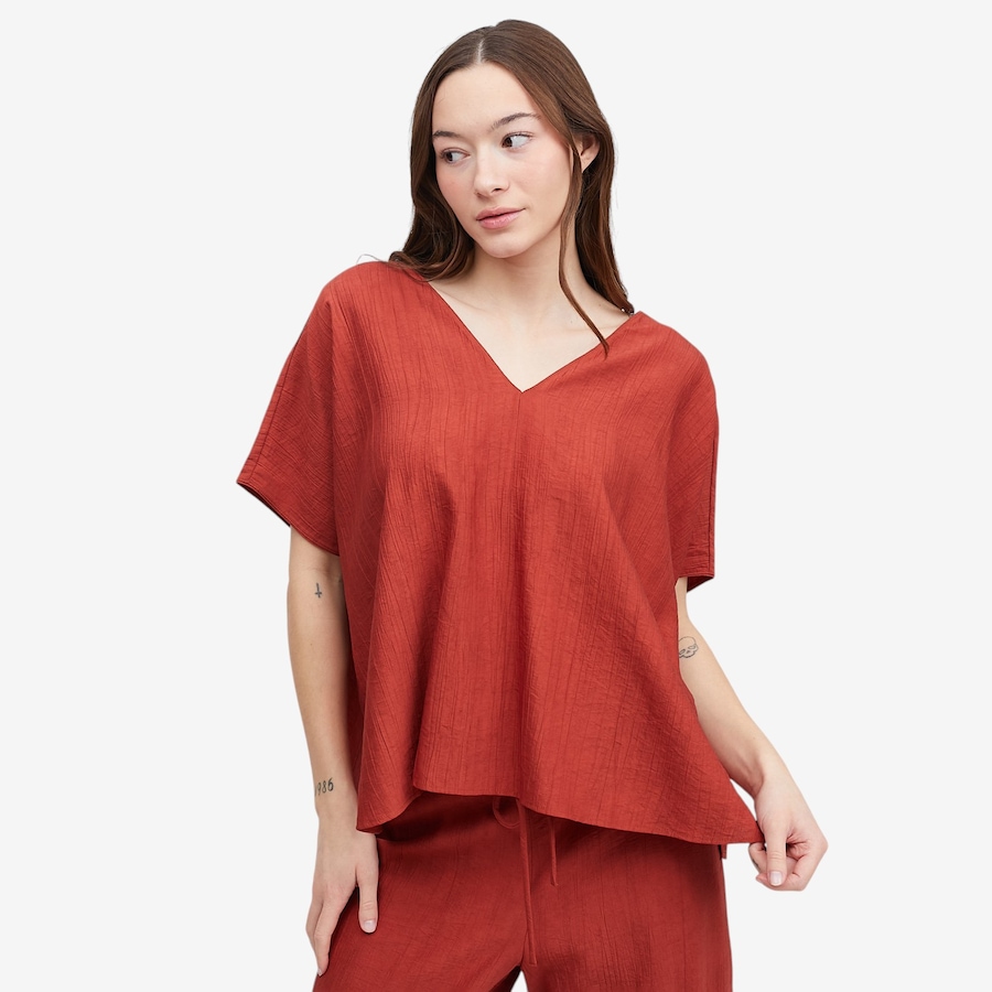 Image 122102_BRI.jpg, Product 122-102 / Price $90.00, N Natori Terra Foil Crinkle Top from N Natori on TSC.ca's Fashion department