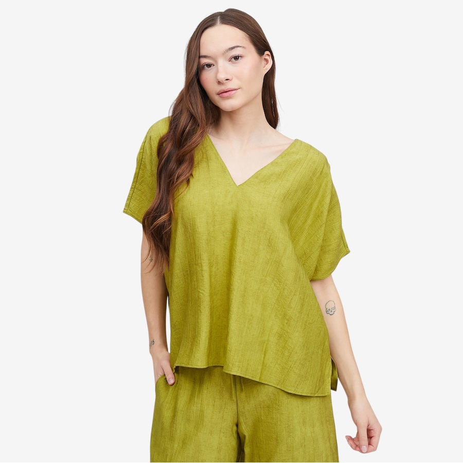 Image 122102_OLI.jpg, Product 122-102 / Price $90.00, N Natori Terra Foil Crinkle Top from N Natori on TSC.ca's Fashion department