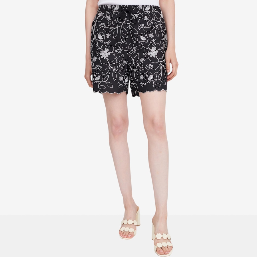 Image 122105_BKW.jpg, Product 122-105 / Price $59.99, Tower Hill by Christie Brinkley Embroidered Eyelet Scalloped Hem Drawstring Short from Tower Hill on TSC.ca's Fashion department