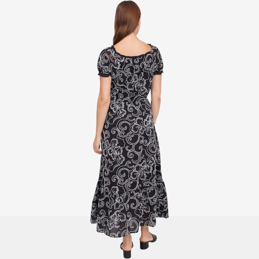 Image 122108_ALTMORE3.jpg, Product 122-108 / Price $79.99, Tower Hill by Christie Brinkley Off-Shoulder Tie Waist Printed Maxi Dress from Tower Hill on TSC.ca's Fashion department