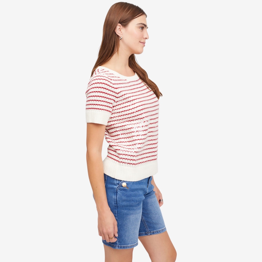 Image 122118_ALTMORE2.jpg, Product 122-118 / Price $79.99, Tower Hill by Christie Brinkley Crew Neck Short Sleeve Sweater with Clear Sequins from Tower Hill on TSC.ca's Fashion department