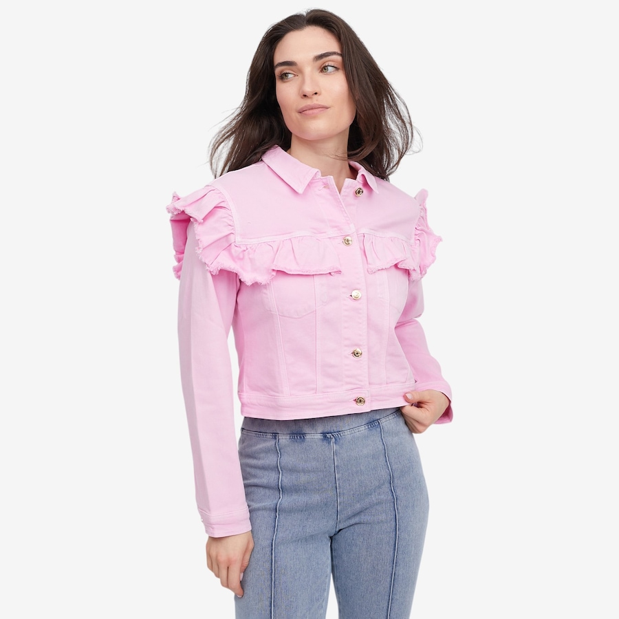 Image 122122_PPN.jpg, Product 122-122 / Price $44.88, C Wonder Ruffle Detail Denim Jacket from C. Wonder on TSC.ca's Fashion department