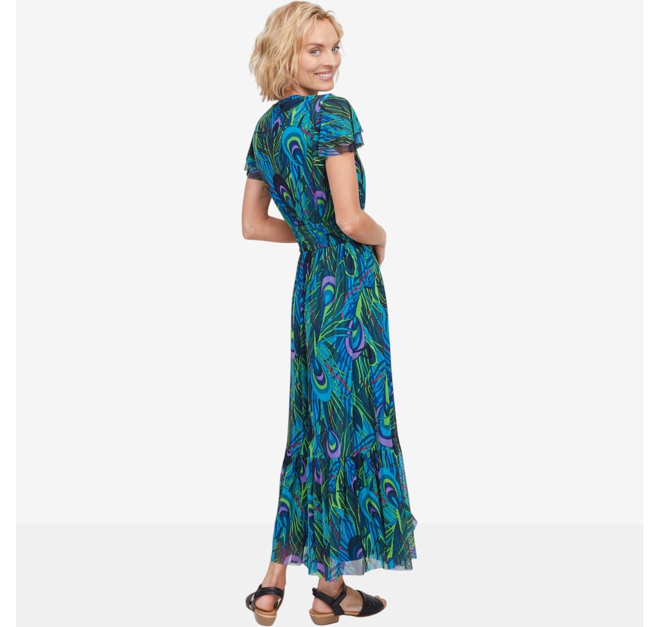 Image 122131_ALTMORE2.jpg, Product 122-131 / Price $59.99, C Wonder Printed Mesh Flutter Sleeve Maxi Dress from C. Wonder on TSC.ca's Fashion department