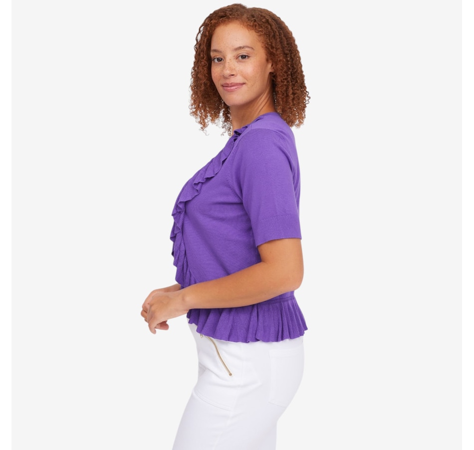 Image 122132_ALTMORE2.jpg, Product 122-132 / Price $39.99, C Wonder Cascading Ruffle Short Sleeve Shrug from C. Wonder on TSC.ca's Fashion department