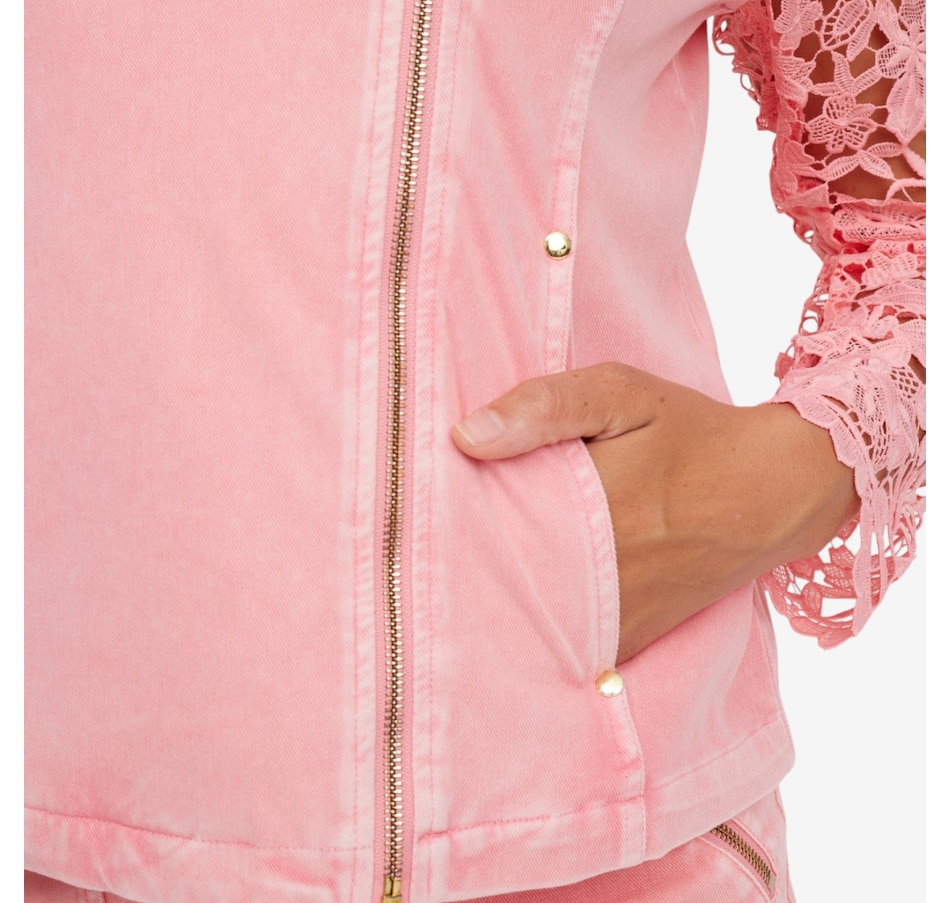 Image 122133_ALTMORE4.jpg, Product 122-133 / Price $59.99, C Wonder Lace Sleeve Fashion Moto Jacket from C. Wonder on TSC.ca's Fashion department