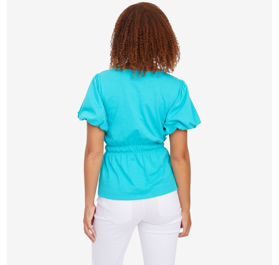Image 122135_ALTMORE4.jpg, Product 122-135 / Price $44.99, C Wonder Gathered Waist Puff Short Sleeve Top from C. Wonder on TSC.ca's Fashion department