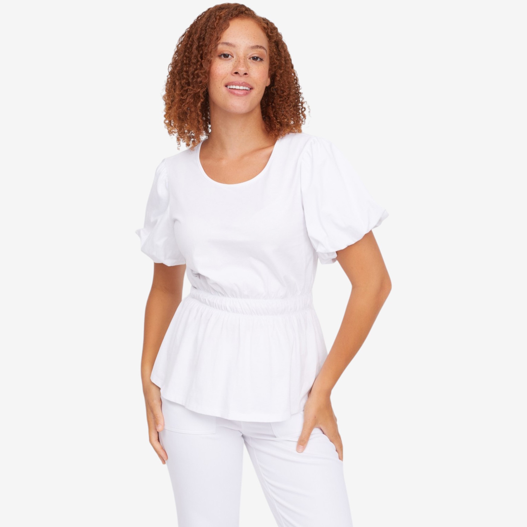 C Wonder Gathered Waist Puff Short Sleeve Top - TSC.ca