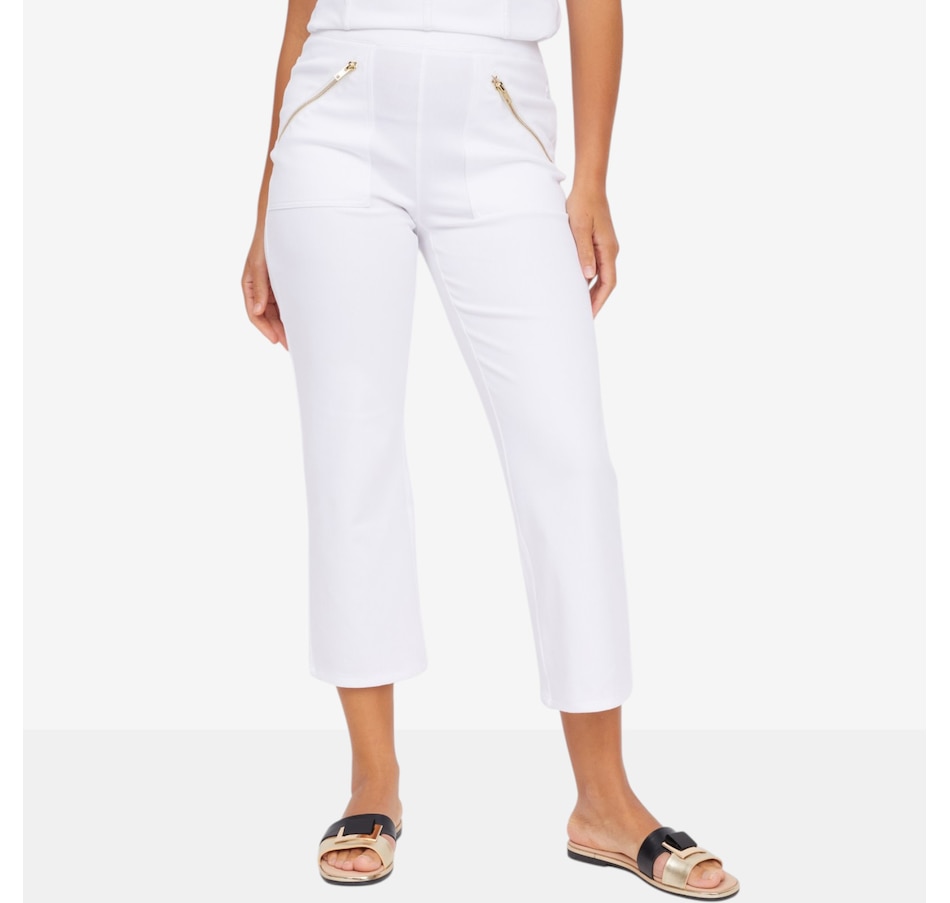 Image 122136_WHT.jpg, Product 122-136 / Price $54.99, C Wonder Wonder Stretch Zip Pocket Cropped Pant from C. Wonder on TSC.ca's Fashion department