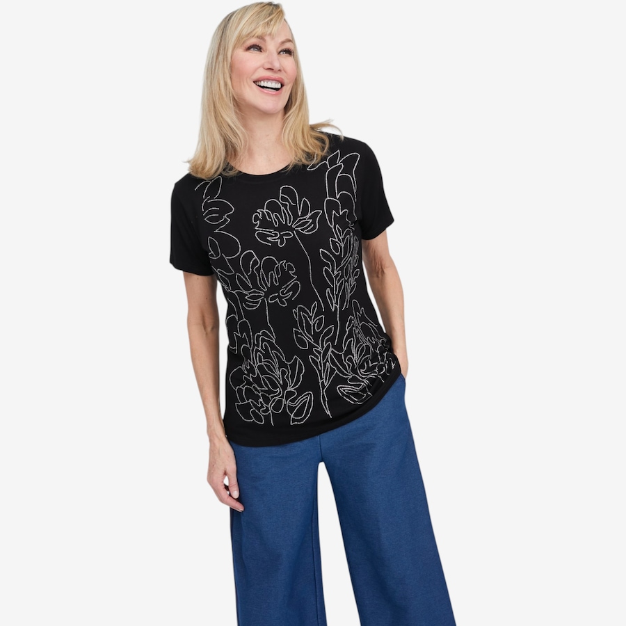 Image 122146_BKF.jpg, Product 122-146 / Price $69.88, Brian Bailey Embellished Tee from Brian Bailey on TSC.ca's Fashion department