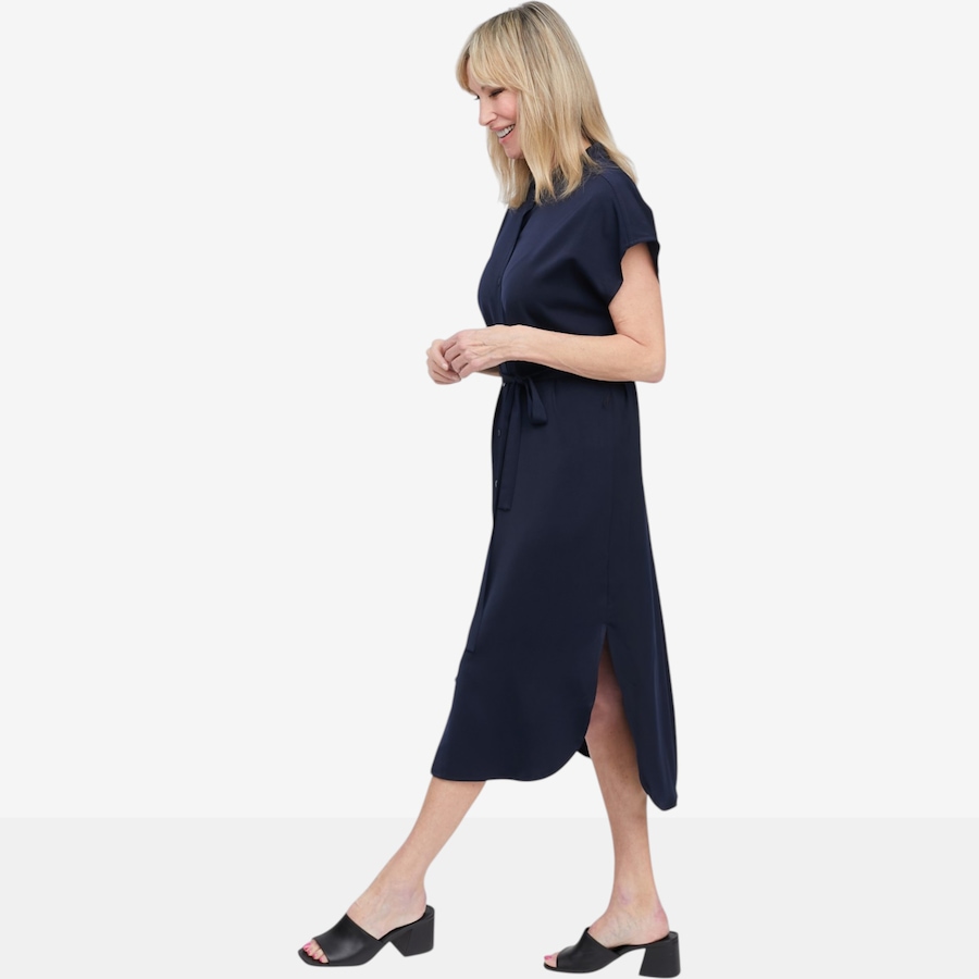 Image 122156_ALTMORE4.jpg, Product 122-156 / Price $134.88, Brian Bailey Andrea Button Front Satin Dress with Tie Belt from Brian Bailey on TSC.ca's Fashion department