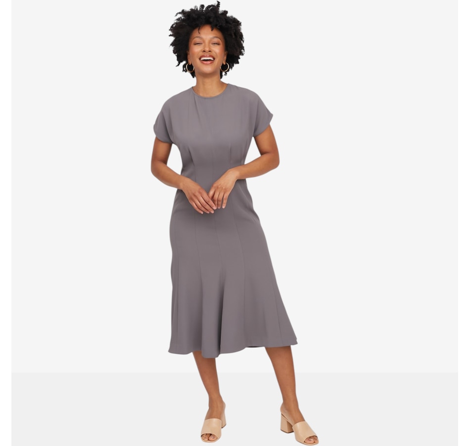 Image 122157_GRY.jpg, Product 122-157 / Price $195.00, Brian Bailey Stephanie Short Sleeve Midi Dress from Brian Bailey on TSC.ca's Fashion department