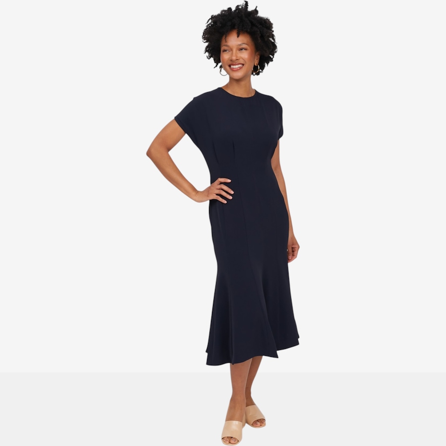 Image 122157_NVY.jpg, Product 122-157 / Price $99.88, Brian Bailey Stephanie Short Sleeve Midi Dress from Brian Bailey on TSC.ca's Fashion department