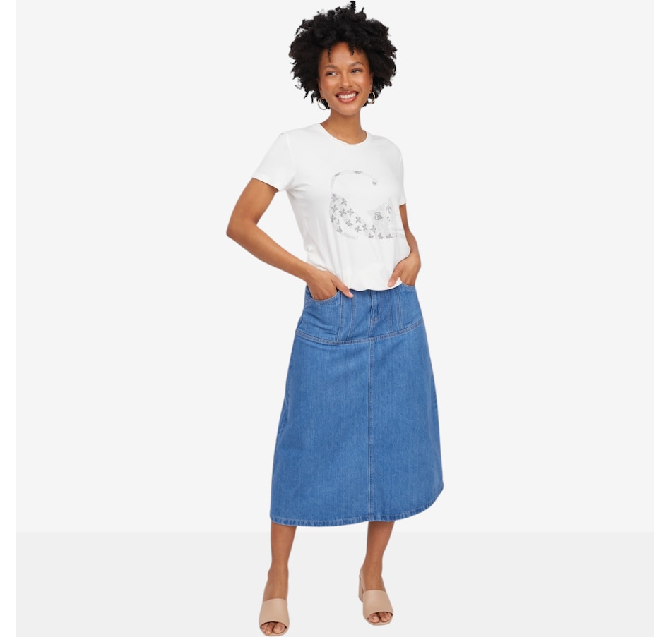 Image 122160_ALTMORE3.jpg, Product 122-160 / Price $140.00, Brian Bailey Denim Skirt from Brian Bailey on TSC.ca's Fashion department