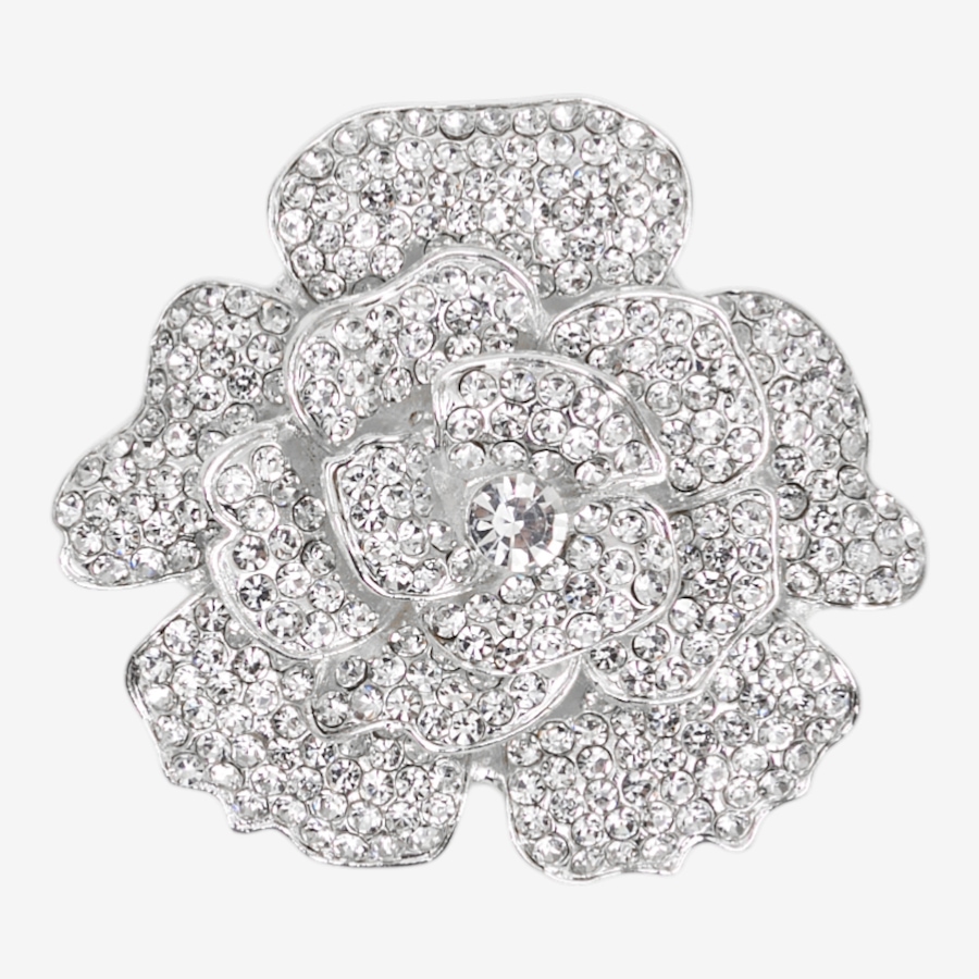 Image 122164_SIL.jpg, Product 122-164 / Price $60.00, Brian Bailey Crystal Flower Brooch from Brian Bailey on TSC.ca's Jewellery department