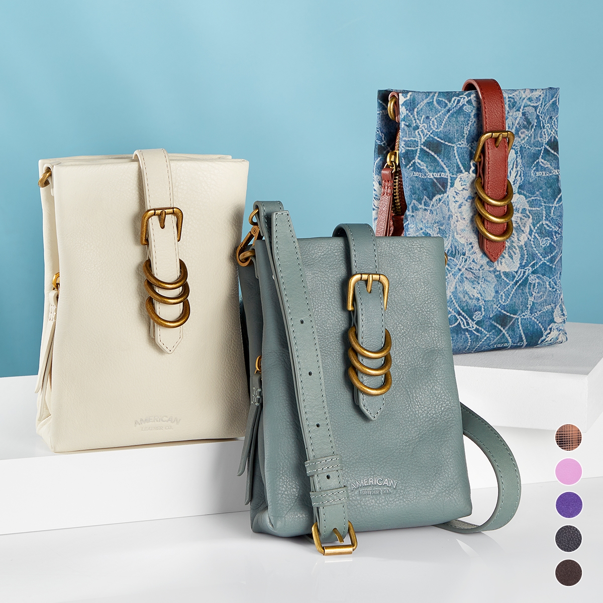 パーフェクトアルカディア ALC Kendall RFID Triple Entry Leather Crossbody - TSC.ca