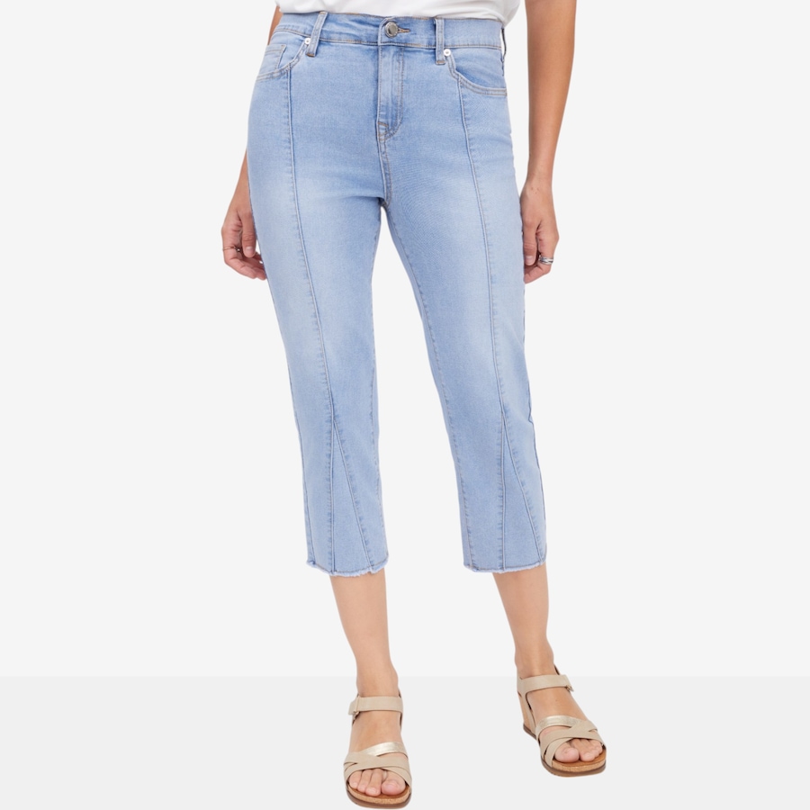 Image 122248_CHA.jpg, Product 122-248 / Price $99.99, Diane Gilman Legacy Stretch Paneled Straight Crop Jean from DG2 by Diane Gilman on TSC.ca's Fashion department