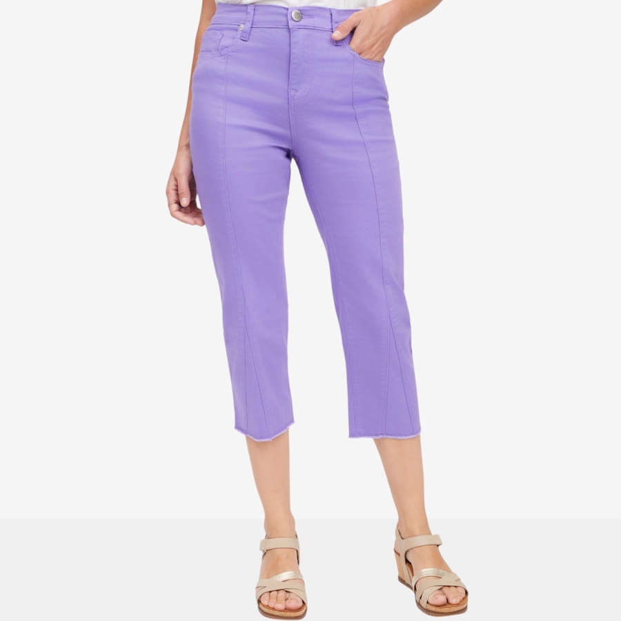 Image 122248_VIO.jpg, Product 122-248 / Price $99.99, Diane Gilman Legacy Stretch Paneled Straight Crop Jean from DG2 by Diane Gilman on TSC.ca's Fashion department