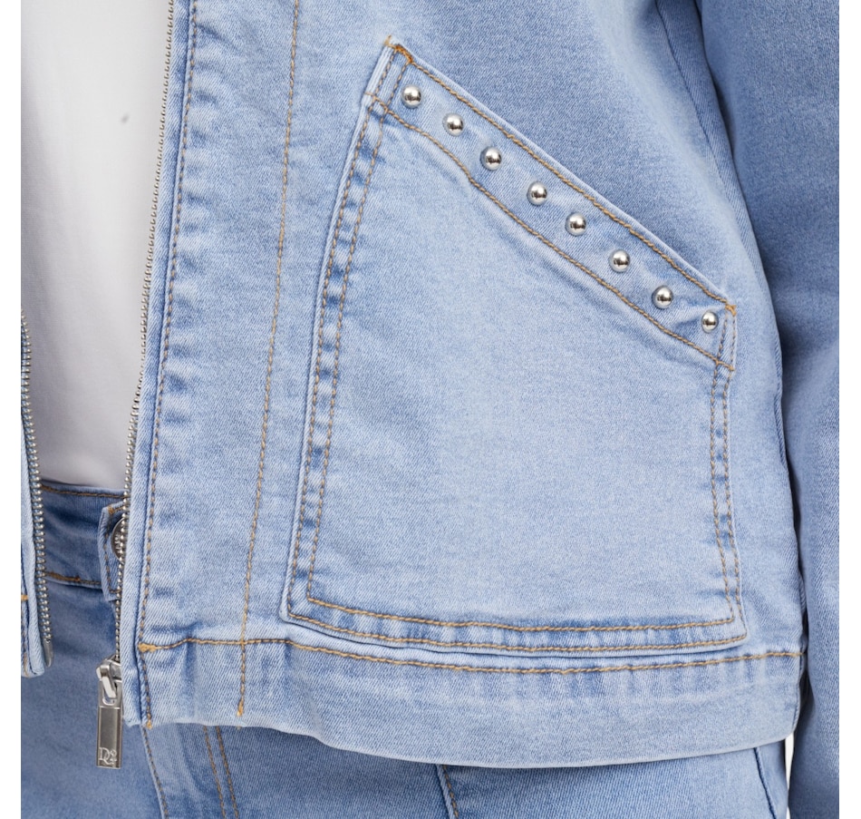 Image 122250_ALTMORE1.jpg, Product 122-250 / Price $109.99, Diane Gilman Legacy Stretch Embellished Pocket Zip-Up Jacket from DG2 by Diane Gilman on TSC.ca's Fashion department