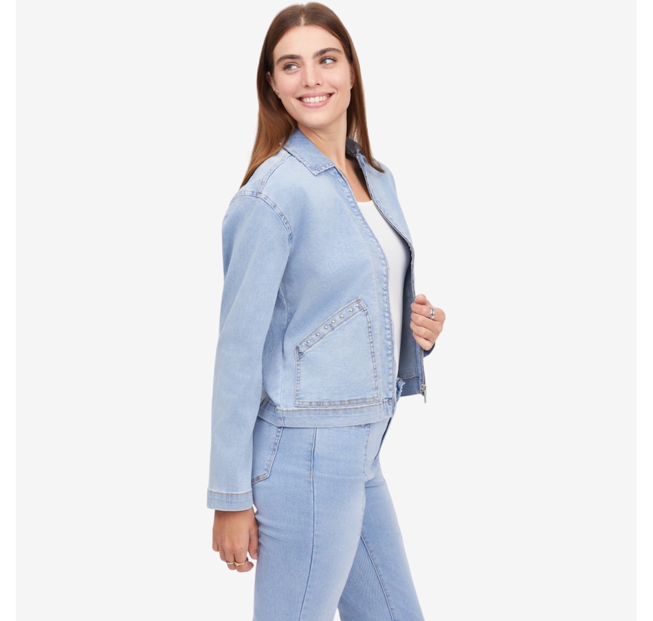 Image 122250_ALTMORE2.jpg, Product 122-250 / Price $109.99, Diane Gilman Legacy Stretch Embellished Pocket Zip-Up Jacket from DG2 by Diane Gilman on TSC.ca's Fashion department