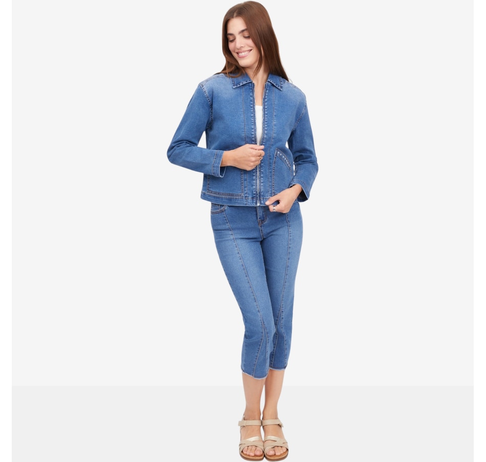 Image 122250_ALTMORE5.jpg, Product 122-250 / Price $109.99, Diane Gilman Legacy Stretch Embellished Pocket Zip-Up Jacket from DG2 by Diane Gilman on TSC.ca's Fashion department