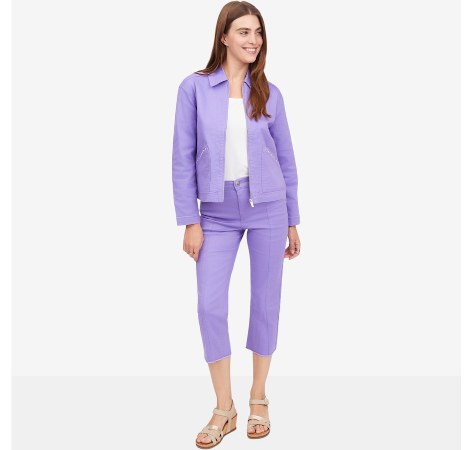 Image 122250_ALTMORE7.jpg, Product 122-250 / Price $109.99, Diane Gilman Legacy Stretch Embellished Pocket Zip-Up Jacket from DG2 by Diane Gilman on TSC.ca's Fashion department