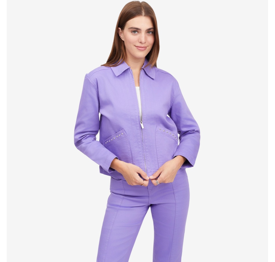 Image 122250_ALTMORE8.jpg, Product 122-250 / Price $109.99, Diane Gilman Legacy Stretch Embellished Pocket Zip-Up Jacket from DG2 by Diane Gilman on TSC.ca's Fashion department