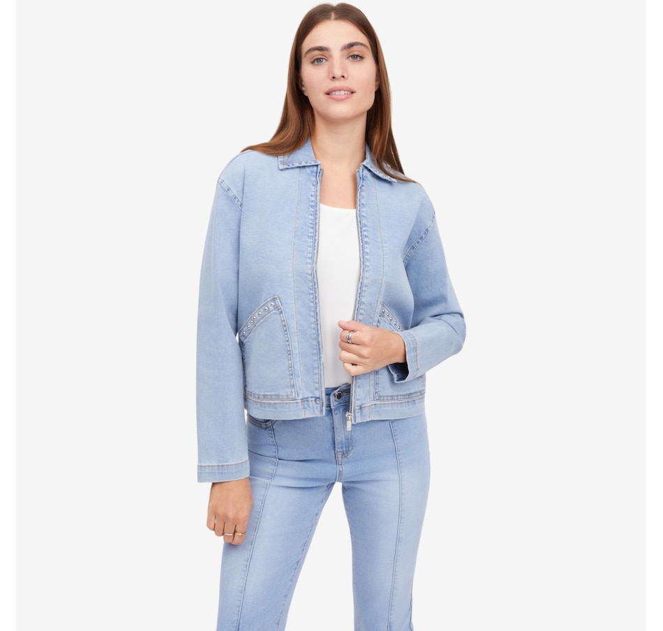 Image 122250_CHA.jpg, Product 122-250 / Price $109.99, Diane Gilman Legacy Stretch Embellished Pocket Zip-Up Jacket from DG2 by Diane Gilman on TSC.ca's Fashion department