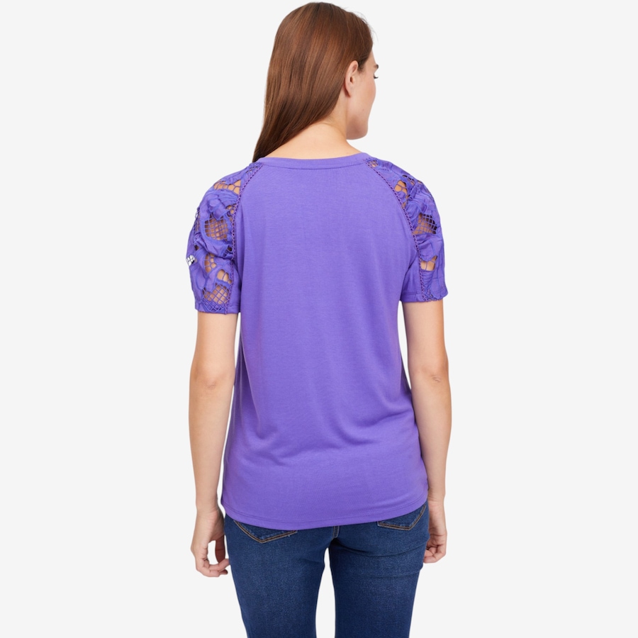 Image 122251_ALTMORE2.jpg, Product 122-251 / Price $89.99, Diane Gilman Everyday Jersey Eyelet Ruched Sleeve Tee from DG2 by Diane Gilman on TSC.ca's Fashion department