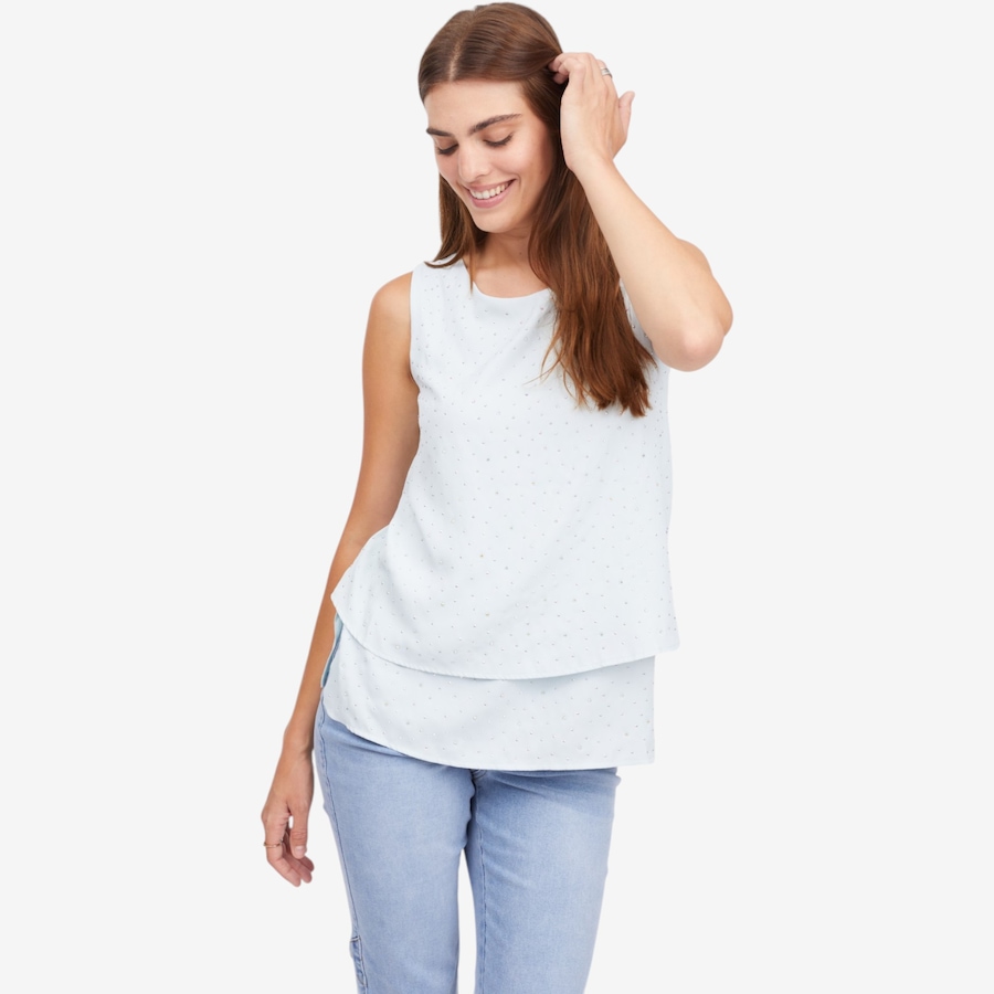 Image 122253_SKY.jpg, Product 122-253 / Price $74.99, Diane Gilman Everyday Jersey Hotfix Easy Tank from DG2 by Diane Gilman on TSC.ca's Fashion department