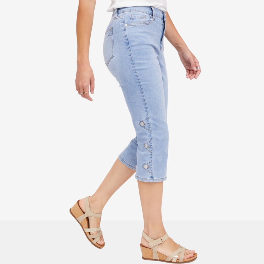 Image 122256_ALTMORE1.jpg, Product 122-256 / Price $89.99, Diane Gilman Legacy Stretch Side Tab Detailed Straight Leg Capri from DG2 by Diane Gilman on TSC.ca's Fashion department