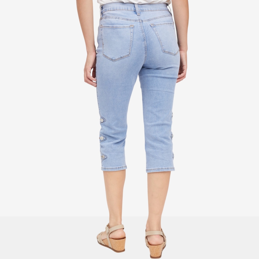 Image 122256_ALTMORE3.jpg, Product 122-256 / Price $89.99, Diane Gilman Legacy Stretch Side Tab Detailed Straight Leg Capri from DG2 by Diane Gilman on TSC.ca's Fashion department
