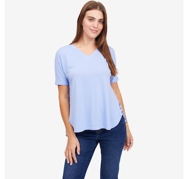 Diane Gilman Contrast Back Printed Tee 