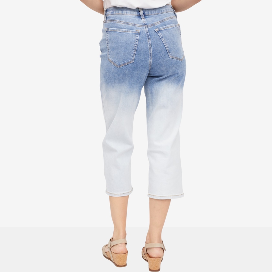 Image 122263_ALTMORE4.jpg, Product 122-263 / Price $119.99, Diane Gilman Ombre Dyed Embroidered Relaxed Straight Leg Crop Jean from DG2 by Diane Gilman on TSC.ca's Fashion department