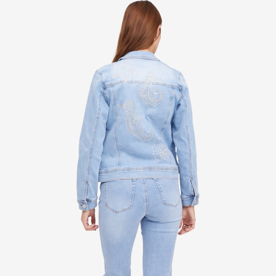 Image 122265_ALTMORE4.jpg, Product 122-265 / Price $89.88, Diane Gilman New Classic Stretch Denim Jacket with Lace Trim from DG2 by Diane Gilman on TSC.ca's Fashion department