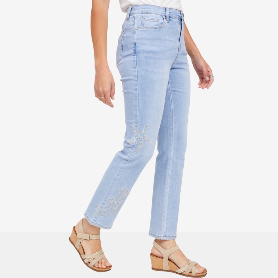 Image 122266_ALTMORE1.jpg, Product 122-266 / Price $69.88, Diane Gilman New Classic Stretch Embroidered Straight Leg Jean from DG2 by Diane Gilman on TSC.ca's Fashion department
