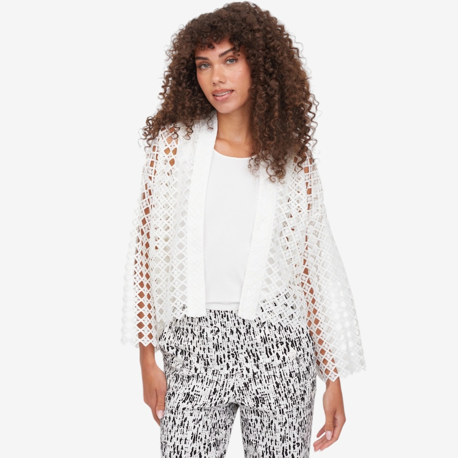 Image 122295_COD.jpg, Product 122-295 / Price $109.90, Wynne Layers Bold Lace Kimono Jacket from Wynnelayers on TSC.ca's Fashion department