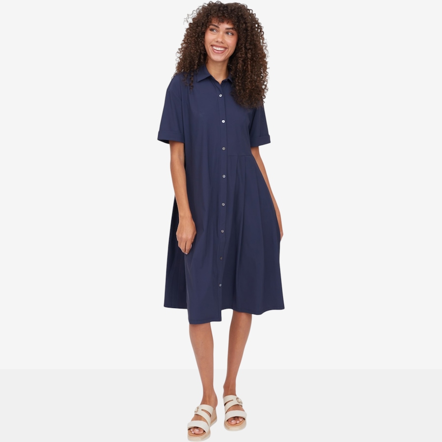 Image 122300_NVY.jpg, Product 122-300 / Price $84.88, Wynne Layers Stretch Tech Pleated Dress from Wynnelayers on TSC.ca's Fashion department