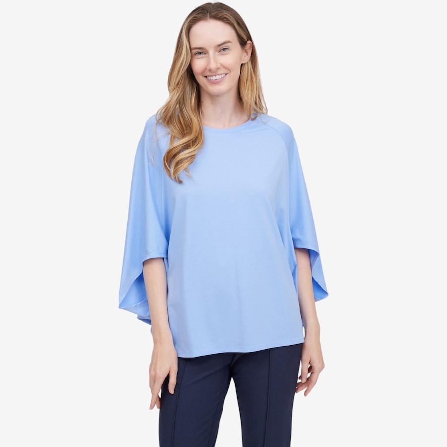 Image 122312_OXBLU.jpg, Product 122-312 / Price $79.99, Wynne Layers Raglan Sleeve Cape Top from Wynnelayers on TSC.ca's Fashion department