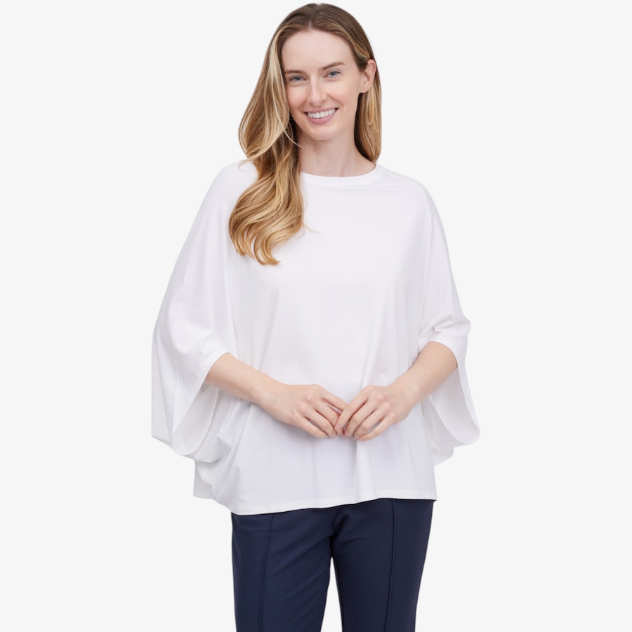 Image 122312_WHT.jpg, Product 122-312 / Price $79.99, Wynne Layers Raglan Sleeve Cape Top from Wynnelayers on TSC.ca's Fashion department