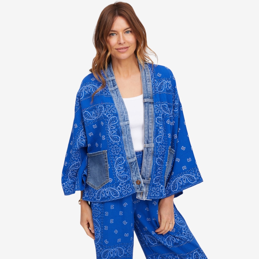 Image 122398_ROY.jpg, Product 122-398 / Price $79.88, Shannon Passero Bandana Short Kimono from Shannon Passero  on TSC.ca's Fashion department