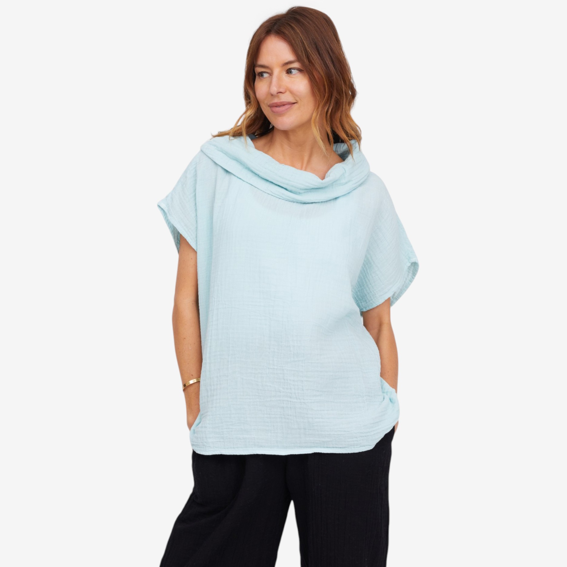 Orange Fashion Village Lucia Embroidered Neckline Blouse - TSC.ca
