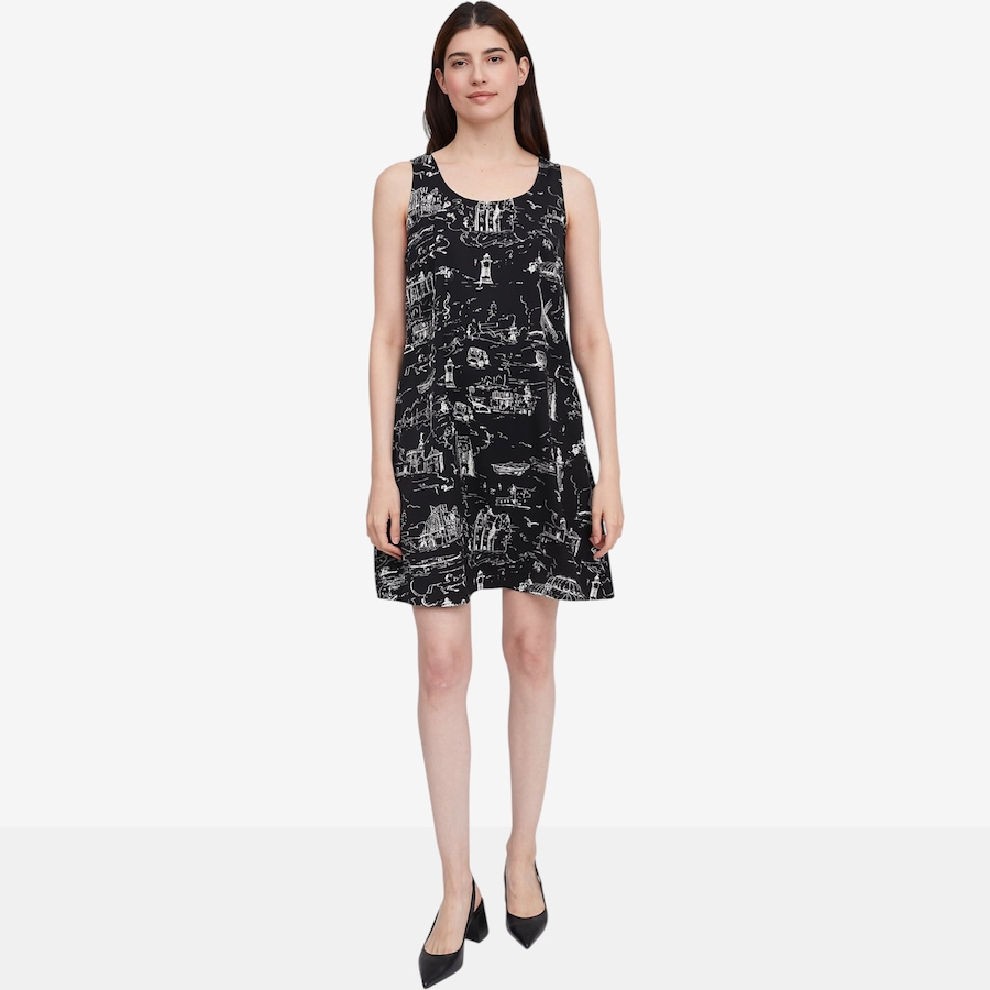 Image 122418_BLK.jpg, Product 122-418 / Price $49.88, Red Coral Printed Shift Dress with Pocket from Red Coral Fashions on TSC.ca's Fashion department