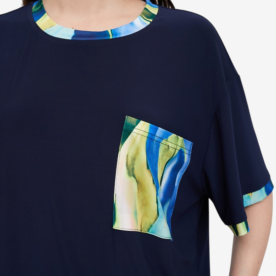 Image 122420_ALTMORE1.jpg, Product 122-420 / Price $49.88, Red Coral Abstract-Print Trim Top from Red Coral Fashions on TSC.ca's Fashion department