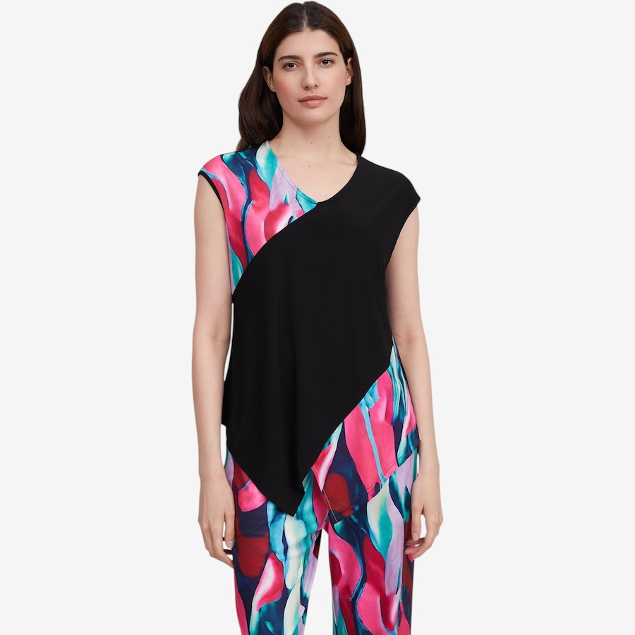 Image 122421_PNK.jpg, Product 122-421 / Price $49.88, Red Coral Printed Cap Sleeve Top from Red Coral Fashions on TSC.ca's Fashion department